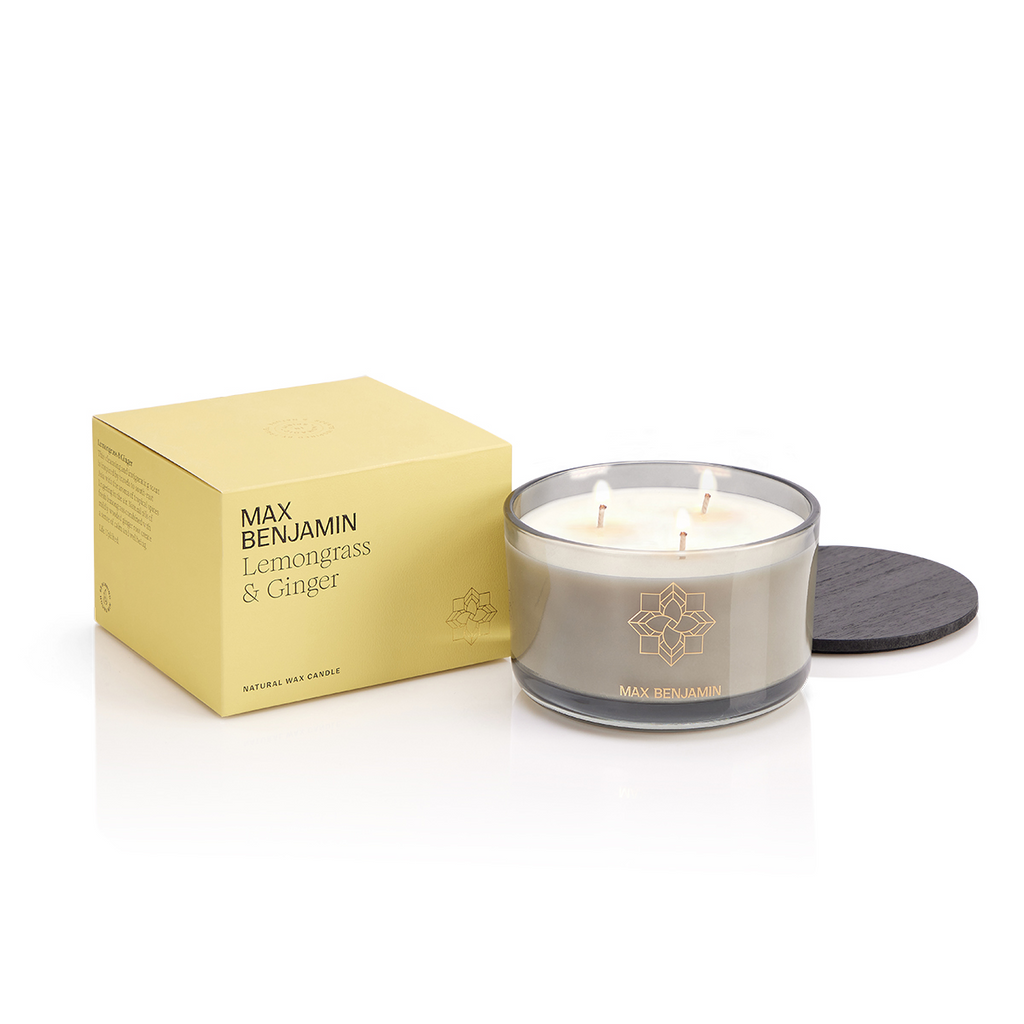 Max Benjamin - 3-Wick Geurkaars - Lemongrass & Ginger