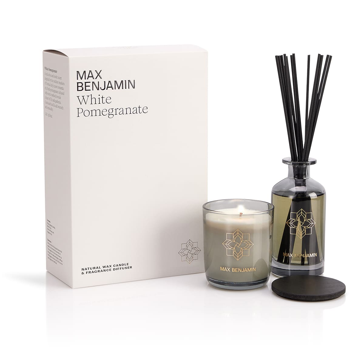Geurkaars & Geurstokjes Cadeauset - White Pomegranate