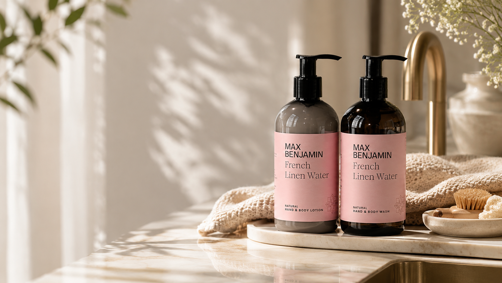 Lotion mains & corps + Gel lavant 300ml - French Linen Water