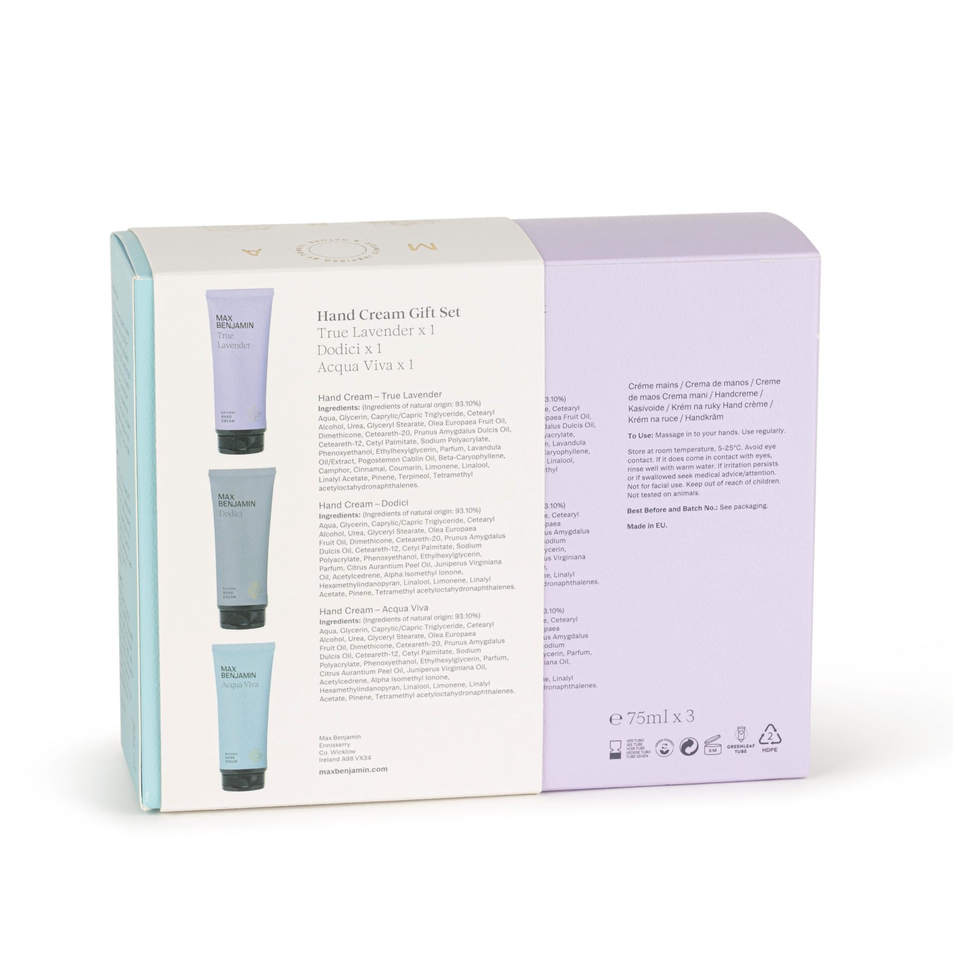 Max Benjamin - Handcrème Cadeauset - Houtig en Fris